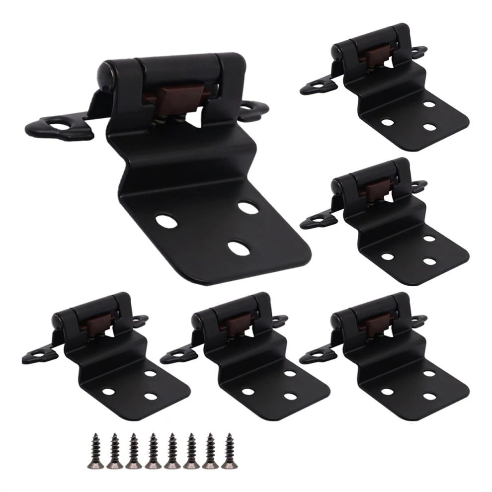 Cabinet Hinges, 8 Pack 3/8Inch Inset Black Door Flush Face Mount Self Closing Hinges For Doors 4852872826129