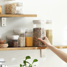 Sealed Food Storage Box Cereal Candy Dried Jars Kitchen Square Transparent Tank Snack Dry Goods Jar