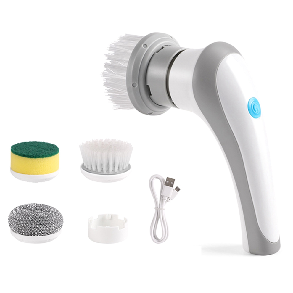 Electric Scrubber for Bathroom Bathtub Kitchen,Portable Cordless Rechargeable with 3 Replaceable Brush-image-OPC-PJZF9JW-NEW