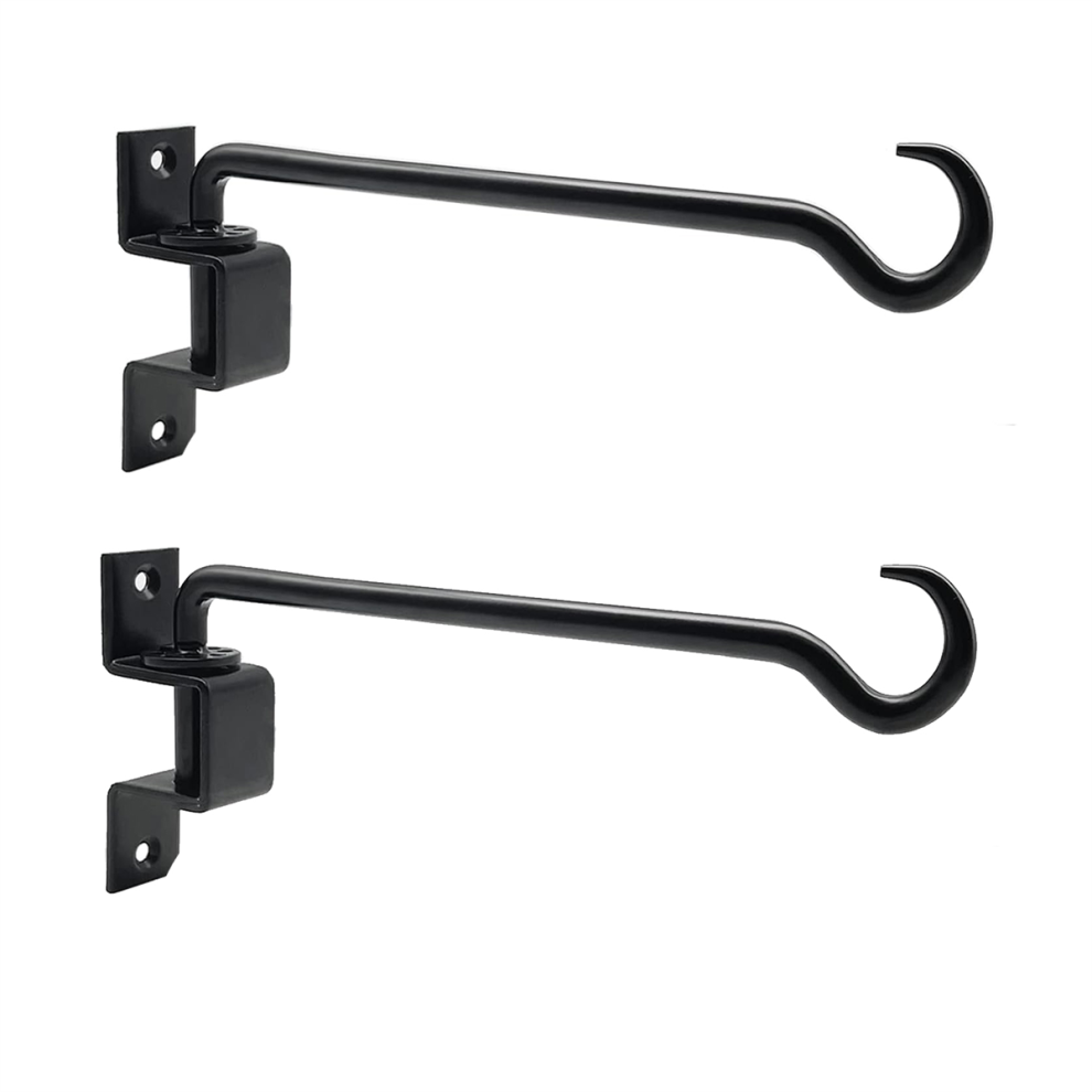 16 Inch 2 Pack Swivel Plant Hangers Outdoor Heavy Duty- Hanging Hook Bracket for Flowers Baskets Pots Bird Feeder-image-OPC-PJZF9RV-NEW