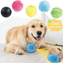 (1 ball and 4 bags) Magic Roller Ball Call ball Activation Automatic Ball Dog Cat Interactive Funny Chew Plush Electric Rolling Ball Pet Dog Cat Toy