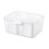 Fridge Organizer with Lids,Stackable Refrigerator Bins, Removable Containers for Food and Storage White 7