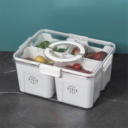 Fridge Organizer with Lids,Stackable Refrigerator Bins, Removable Containers for Food and Storage White 1