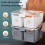 Fridge Organizer with Lids,Stackable Refrigerator Bins, Removable Containers for Food and Storage White 6
