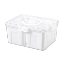 Fridge Organizer with Lids,Stackable Refrigerator Bins, Removable Containers for Food and Storage White
