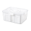 Fridge Organizer with Lids,Stackable Refrigerator Bins, Removable Containers for Food and Storage White 1