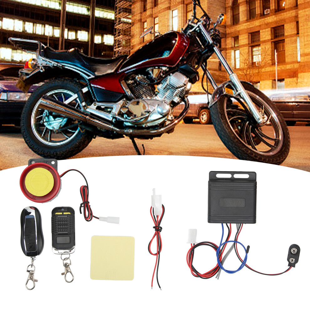 Anti Theft Wireless Motorcycle Alarm System With Vibration Detection For Bike 4601344543619