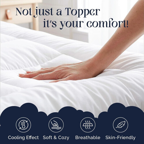 (Single) 10cm Microfiber Mattress Topper  Luxury Soft 2