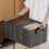 Beige Folding Metal Frame Clothes Storage Box Large Capacity Pants 3
