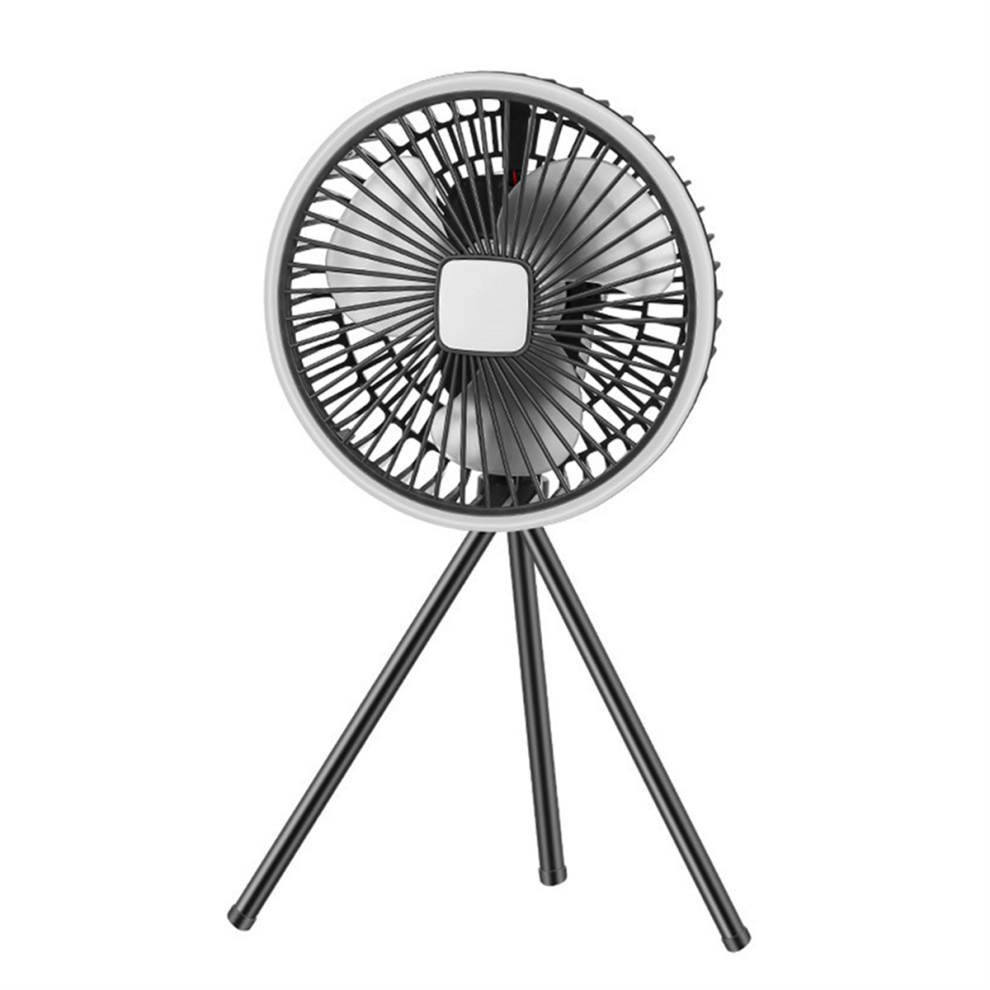 10000Mah Camping Fan Rechargeable Desktop Portable Air Circulator Wireless Ceiling Electric With Power Tripod Gray 4852872898188