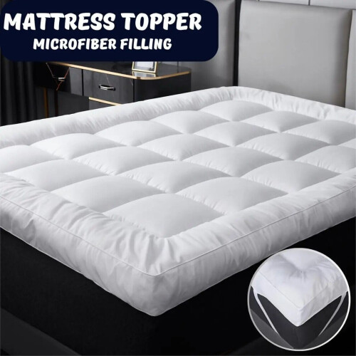 (Double) Microfiber 10cm Mattress Topper  Elastic Corner