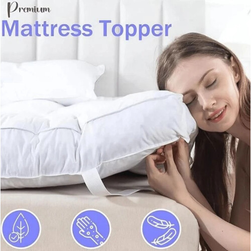 (Double) Microfiber 10cm Mattress Topper  Elastic Corner 1