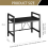 Extendable Microwave Oven Rack 2-Tier Stand with Storage Shelf Heavy Duty 6 Hooks 3