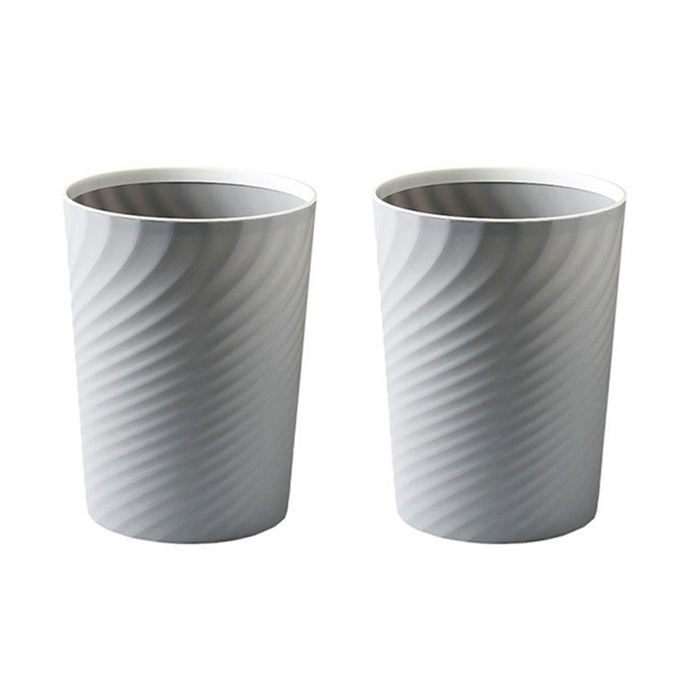 Plastic Small Trash Can Wastebasket, Garbage Container Basket For Bathrooms, Kitchens, Offices, Dorms, (Grey) Grey 4852752405734