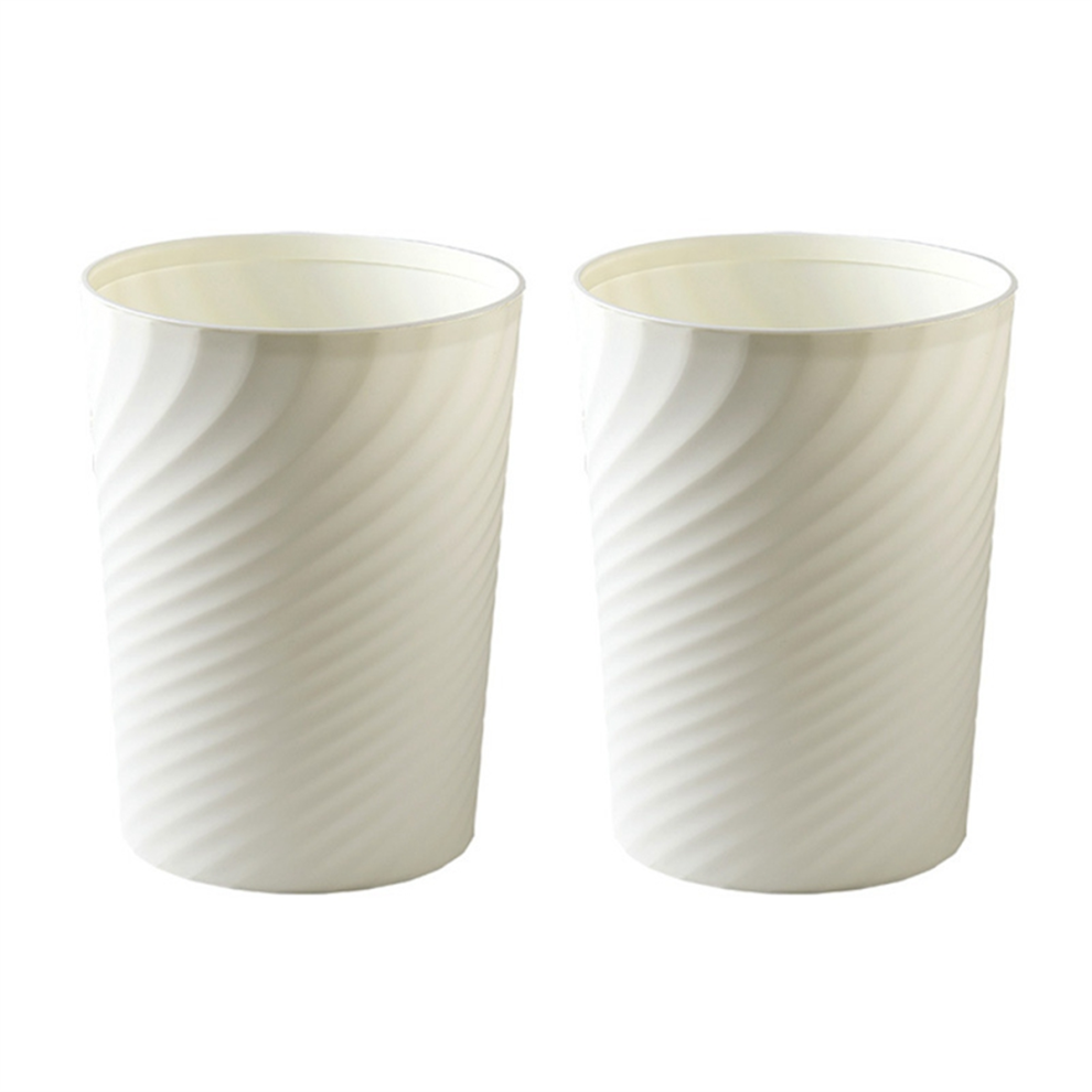 Plastic Small Trash Can Wastebasket, Garbage Container Basket For Bathrooms, Kitchens, Offices, Dorms, (White) White 4852752405567