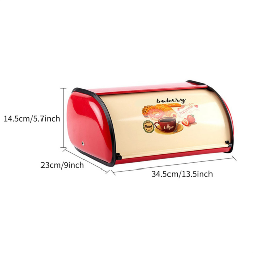 Metal Bread Box Roll Top Bin Storage Holder Container Keeper Organizer for Kitchen Counter 1