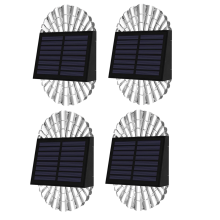 Luci solari da esterno per ponti, luci LED per gradini di recinzione, impermeabili, per giardino, confezione da 4