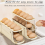 3 Tier Foldable Egg Holders,Rolling Holder for Refrigerator,Automatic Rolling Storage Tray,Egg Tray Cream Color 4