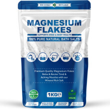 (Pack of 1) Magnesium Flakes 1kg Pure Natural Bath Salts