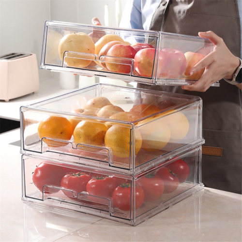 Refrigerator Drawers Stackable Fridge Organizer Bins for Organizers and Storage Size Large 1