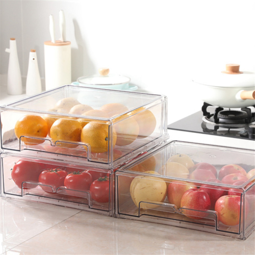 Refrigerator Drawers Stackable Fridge Organizer Bins for Organizers and Storage Size Large 2
