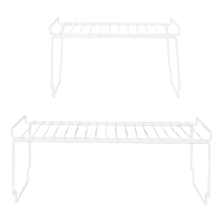 Kitchen Cabinet Organizer Storage Rack Holder Bathroom Organization and Shelves White