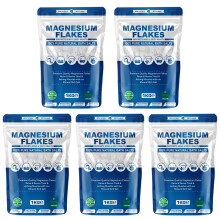 (Pack of 5) Magnesium Flakes 1kg Pure Natural Bath Salts