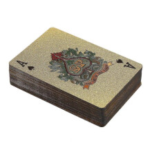 1Pc 24K Gold Playing Cards Plastic Poker Game Deck Foil Pokers Pack Cards Waterproof Card