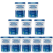 (Pack of 10) Magnesium Flakes 1kg Pure Natural Bath Salts