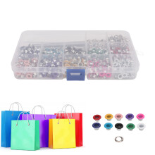 Multicolor 4mm Grommet-Set für Kleidung & Accessoires mit Aufbewahrungsbox