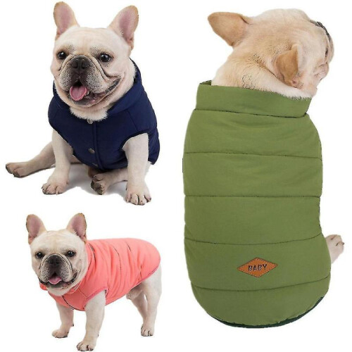 (XXL, green) Soft Windproof Small Dog Coat 2