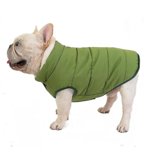 (L, green) Soft Windproof Small Dog Coat