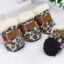 (4.5*4.0 cm, Blue) Pet Dog Shoes New Winter Candy Color Series Anti-slip Snow B Tangrui