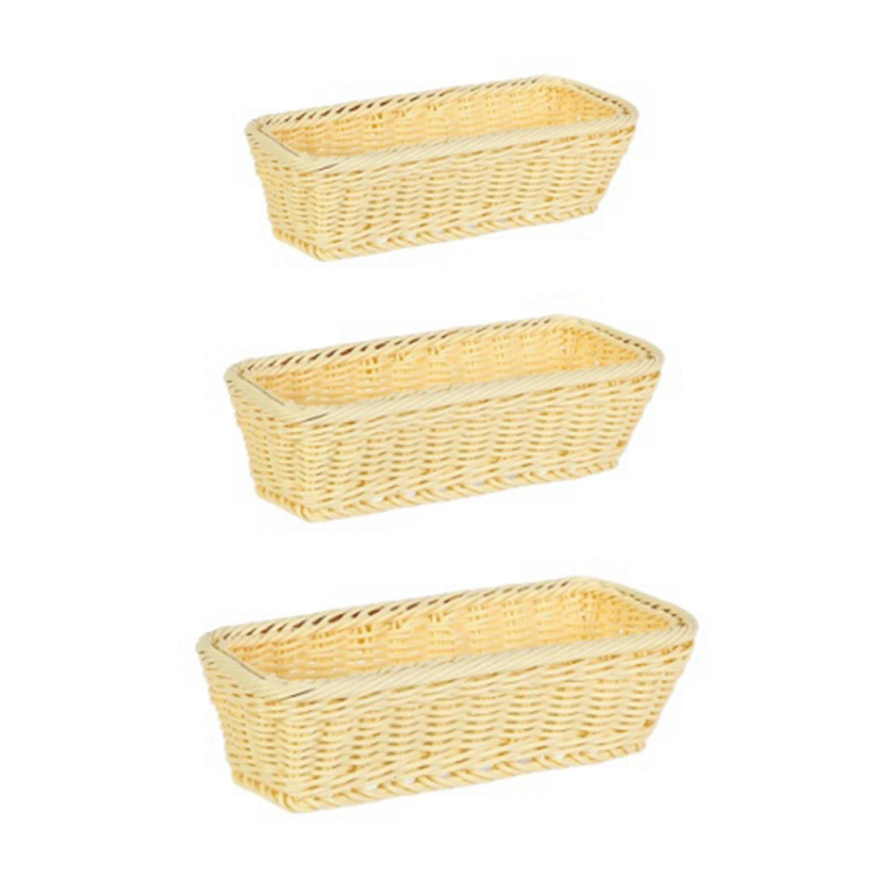 Rattan Woven Basket Cutlery Storage Chopsticks Holder Spoons Fork Box Container Tableware Organizer B Exogio
