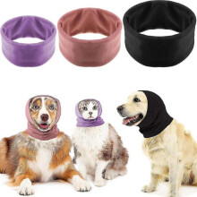 (S, black) Dog Grooming Earmuffs Anxiety Reducing Earmuffs Anti-noise Pet Scarf Up Earmuffs