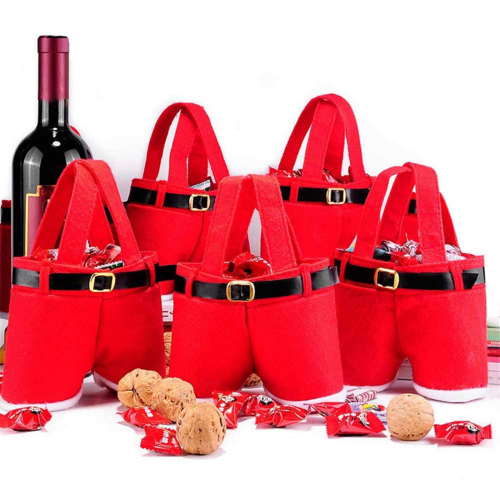 Gift Bag, Santa Pants, Christmas Candy Portable Container M 2