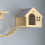 Villa Cat Bed, Wall-Type Small Solid Wood Wall Shelf B 4