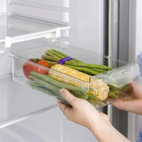 Fridge Organizer Set, Under-Shelf Drawer for Fruit, Eggs - Refrigerator Storage Box, Fresh-Keeping Kitchen Organization 1