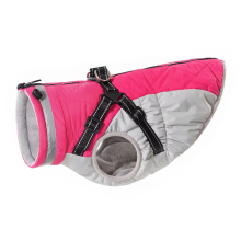 Waterproof Pet Jacket with Harness Winter Warm Dog Clothes for Small Large Dogs Labrador Coat Chihuahua French Bulldog C