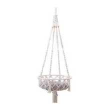 Bohemian Macrame Cat Hammock Swing Bed - Handwoven Cotton Tapestry for Home Bedroom Wall Decor, Mat Included