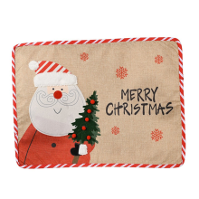 Supplies Old Man Embroidery Placemats Dining Table Dress Up Insulation Pad Tablecloths