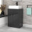 NES Home Nes Home Dark Grey 600mm Vanity Unit, Worktop With Square Bowl Basin 1