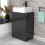 NES Home Nes Home Dark Grey 600mm Vanity Unit, Worktop With Square Bowl Basin 3