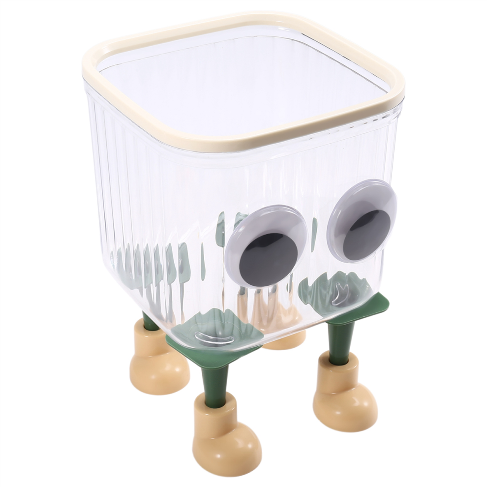 Cute Desktop Storage Box Trash Paper Basket Transparent Cartoon Can For Office Large 4851992977759
