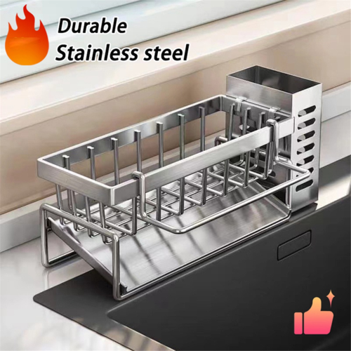 Sink Cleaning Tool Storage Rack Kitchen Multi-Function Drain Cleaner Rag 2