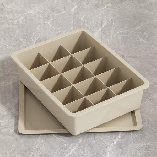 Large Capacity Storage Box for Wardrobe Organization - Multi-Grid Plastic Organizer Underwear, Clothes,Socks 2