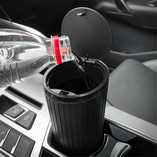 Type Car Trash Can with Lid, Waterproof Interior Bin for Cup Holder, Multi-Functional Vehicle Garbage Storage 1