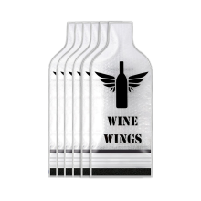 Sacs à vin de voyage, lot de 6 sacs de protection réutilisables pour bouteilles, pour avion, voiture, croisière, double couche anti-fuite