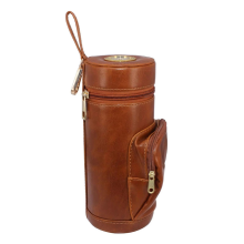 Premium Leather Men' S Case with Zipper, Moisturizing Cover, Portable and Stylish Storage Solution