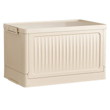 Boîte de rangement pliable grande capacité avec poulie – Couvercle organiseur en plastique empilable, conteneur portable pour la maison